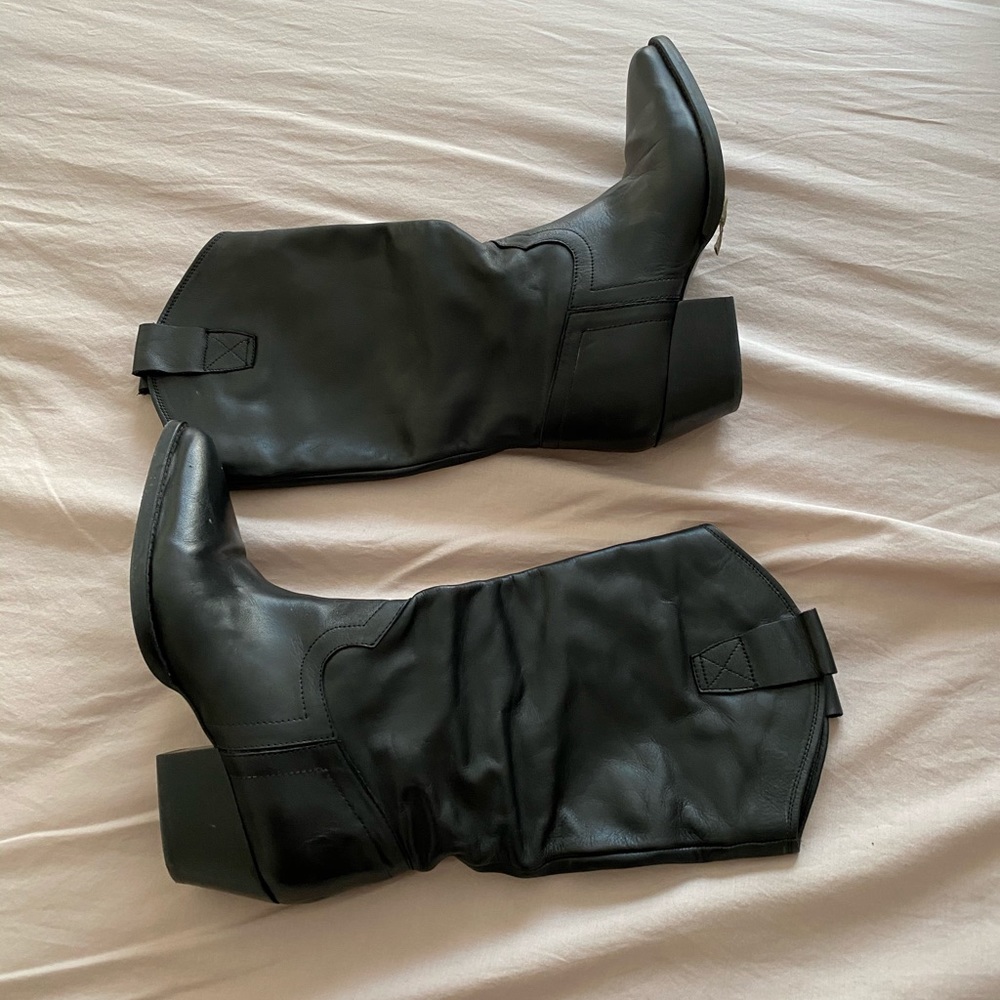 Zara western leather boots.